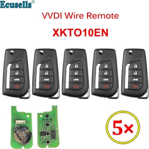 5Pcs/Lot Xhorse VVDI Universal Wire Remote XK Series Car Key XKTO10EN for VVDI2 / VVDI Mini / Key Tool Max for Toyota Style