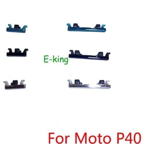 100PCS For Motorola Moto P40 Phone Housing Side Key Power Volume Button