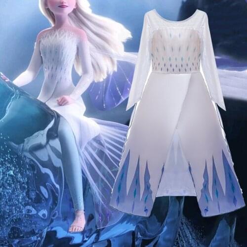 2020 Girls Summer Princess Dress Anna Elsa 2 Cosplay Costume For Kids Halloween Dresses Fancy Children Clothes Vestidos Infantil