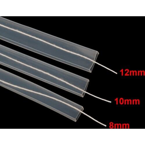 5m/10m length 8mm/10mm/12mm Silicon tube IP67 for SMD5050 3528 ws2801 ws2811 ws2812 waterproof led strip light tape Silicon cilp