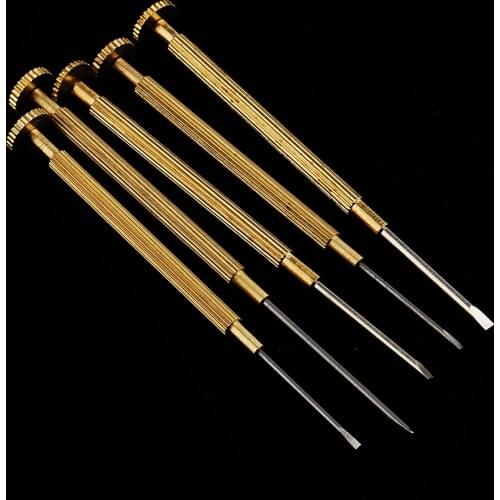 5pcs Watchmakers Watch Repair Screwdriver Flat Heads Set Small