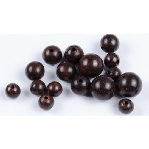 6/8/10mm Brown Round Natural Wooden Beads 50/100pcs Eco-friendly Wood Loose Beads For Jewelry Making Bracelet Craft Diy Accesory