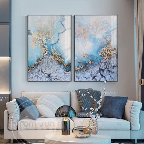 Abstract Style Canvas Art Posters and Prints Sea Edge and Yellow Floating Wall Pictures for Living Room Bedroom HD Art Home Deco
