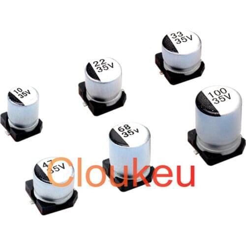 5*5.4mm SMD Aluminum Electrolytic capacitor 10V 16V 25V 35V 50V 10uF 22uF 33uF 47uF 100uF