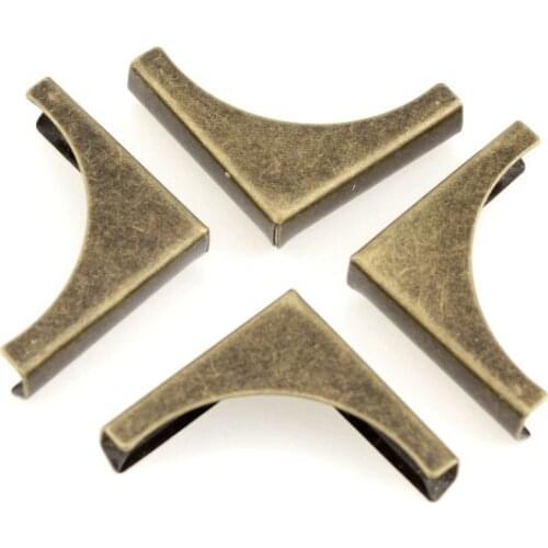 Free Shipping-100PCs Antique Bronze Book Scrapbooking Albums Menus Folders Corner Protectors 28x20mm J1695