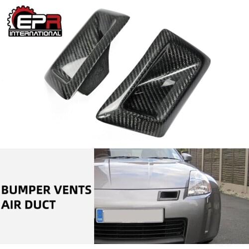 Car-styling For Nissan Z33 350Z Carbon Fiber NIS Style Front Bumper Duct Fibre Air Vent