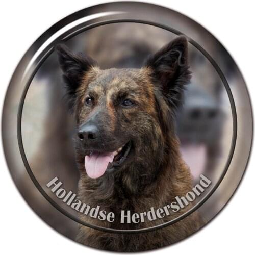B0892# 13CM/17CM Self-Adhesive Decal Hollandse Herdershond Dog Car Sticker Decors on Bumper Rear Window Laptop