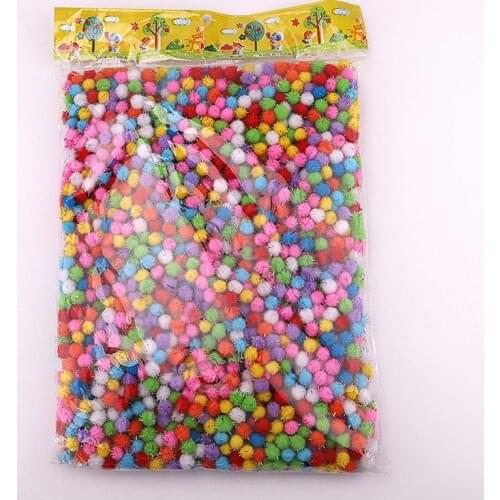 Glitter Pompom 10-30mm Fluffy Plush Craft DIY Pom poms Ball Fur Christmas Decoration Kids Toys Dolls Accessories 100-2000pcs