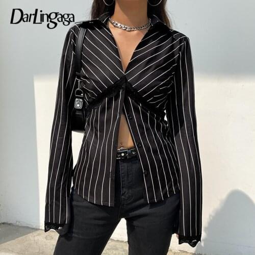 Darlingaga Women's Striped Shirts