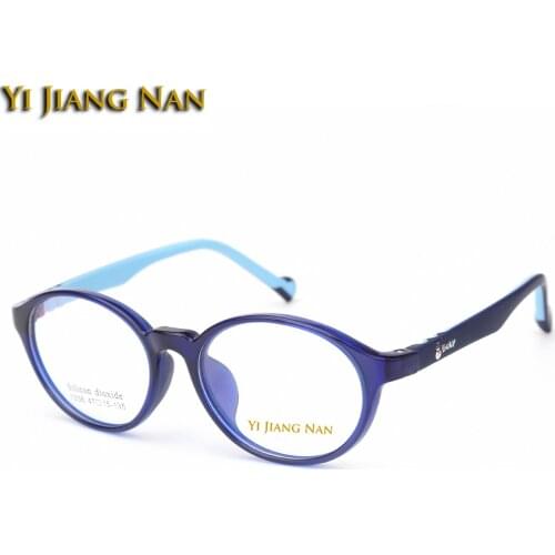Kids Rubber Frame Girls Student Eyeglasses Frames Silicon Light Frames Child Myopia Glasses Round Retro Glasses Boy