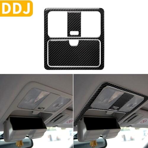 For Nissan 350Z Z33 2003-2009 Overhead Console Panel Reading Light Frame Carbon Fiber Sticker Cover Trim Modified Accessories