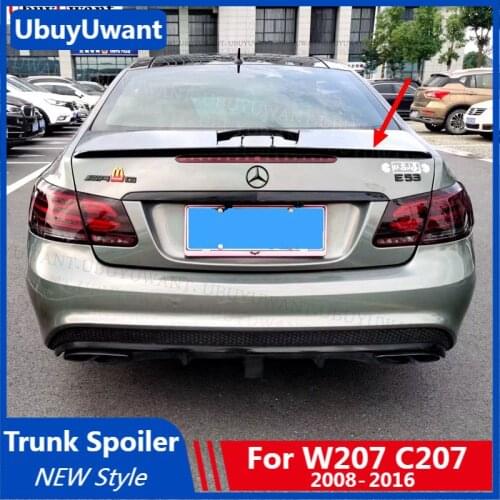 For W207 C207 Spoiler Real Carbon Fiber / FRP Rear Trunk Wing for Mercedes E Class Coupe 2008 - 2016 E200 E250 E300 E320 E350