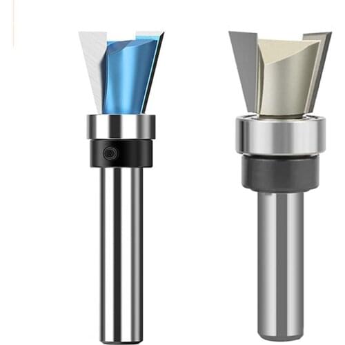 TIDEWAY Tungsten Carbide Steel Dovetail Router Bits Bearing Dovetail Groove Tenon Woodworking Milling Cutter 1/4 Inch Shank