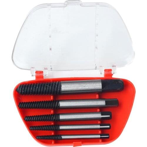 5pcs/set Screw Extractors Damaged Broken Screws Removal Tool for Removing the Damaged Bolts Screw Extractor Center Drill Bits