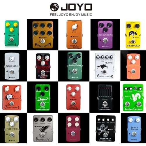 JOYO Electric Guitar Effect Pedal Crunch/Voodoo Octave/Digital Delay/Overdrive /Phaser/CHORUS/Distortion/FLANGER Effect Pedal