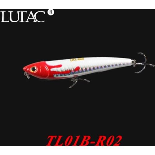 Pencil fishing bait LUTAC 85mm 9g Stickbait hard floating lure freshwater Quality Treble hook