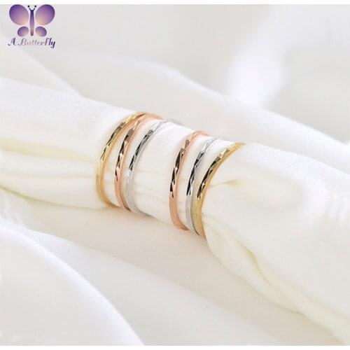 925 Sterling Silver Small And Simple Line Ring Personality Fashion All-Match Ring Full Of Stars Multi-Faceted Ring