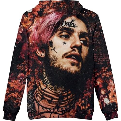 Lil Peep 3D Print Spring Sweatshirt Casual Hip Hop Hoodie Mens Wear Womens Plus Size 4XL Q0219-WY02