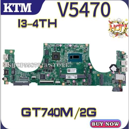 DAJW8CMB8E1 for DELL Vostro V5470 V5439 5439 2TK7V 5470 laptop motherboard mainboard test OK I3 cpu GT740M/2G