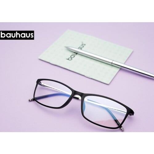 0310-11 Bauhaus Ultem Metal Slim Temple Eyeglasses Frame Durable Cheap Stylish Eyewear