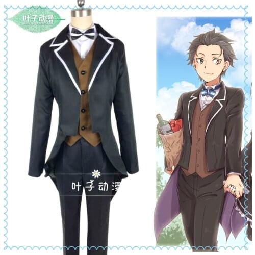 Cartoon Anime Re:Life in a different world from zero cosplay Natsuki Subaru cos cartoon Halloween party man woman costume