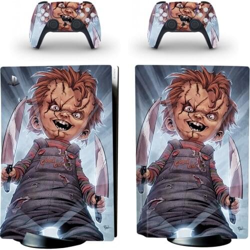 Chucky PS5 Disc Skin Sticker for Playstation 5 Console & 2 Controllers Decal Vinyl Protective Disk Skins