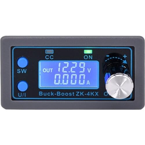 New ZK-4KX Power Module CNC DC DC Buck Boost Converter CC CV 0.5-30V 4A Adjustable Solar Battery Charging Power Supplies