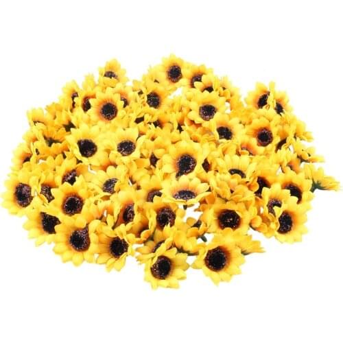 Approx 100pcs Artificial Gerbera Daisy Flowers Heads for DIY Wedding Party