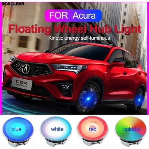 Floating Car Wheel Center Cap Hub light Badge Logo Cover For Acura CDX 2016-2020 MDX 2001-17 RDX 2012-19 TLX-L 2018 Accessories