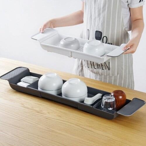 Tub Bathtub Shelf Caddy Shower Expandable Holder Rack Storage Tray Over Bath Multifunctional Organizer For Bathroom