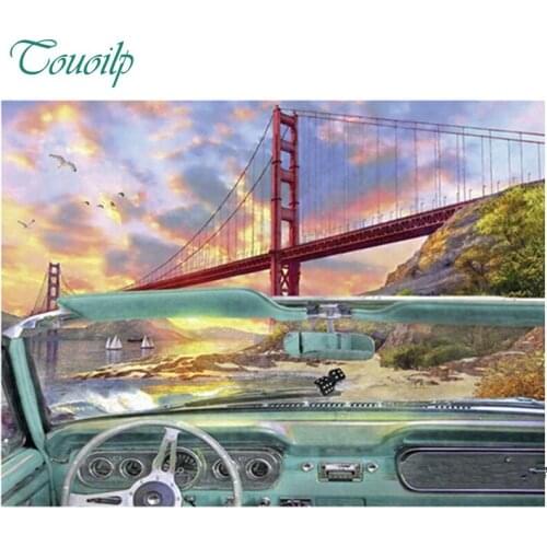 Full Square/Round Drill 5D Diamond Painting Cross Stitch Cartoon Decoration Home DIY Bridge Mosaic Diamond Embroidery Car