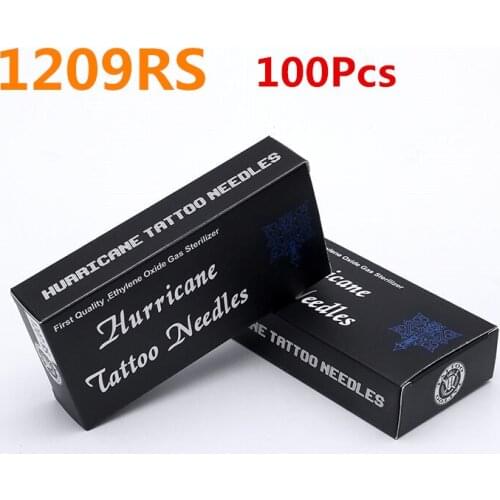 Professional Tattoo Needle 100pcs 1209RS Round Shader Needles Disposable Sterile Tattoo Needles