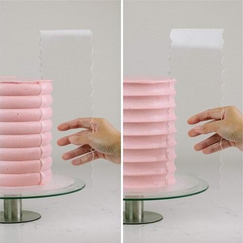 Transparent Acrylic Cream Scraper Cake Smoother Scraper for Kitchen Baking Tools for Icing Frosting Buttercream
