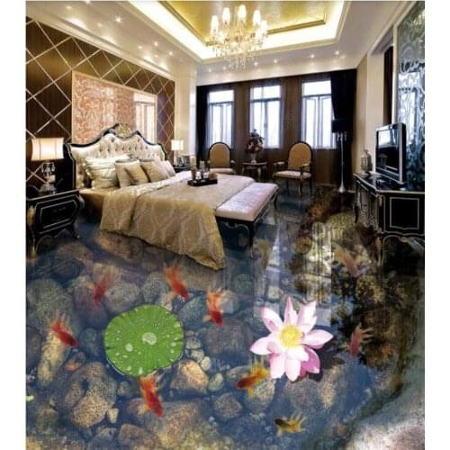 PVC Goldfish Small Pond Fish School 3D Stereo non-slip waterproof self-adhesive 3D floor sticker tiles bathroom 3D wallpaper