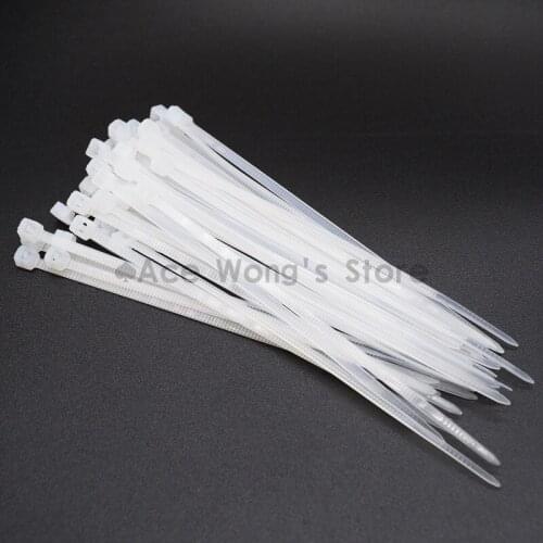 100Pcs/pack 3*100mm width 2.5mm white Factory Standard Self-locking Plastic Nylon Cable Ties,Wire Zip Tie