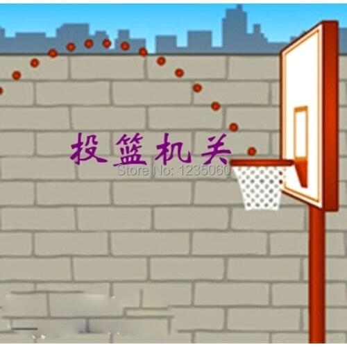 Takagism Chamber escape room game shoot the ball as the setting times to open the lock shooting ball scoring organ counting prop