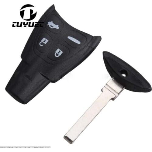 4 Button Smart Remote Key Shell for SAAB 93 95 9-3 9-5 Replacement Car Key Blanks Case
