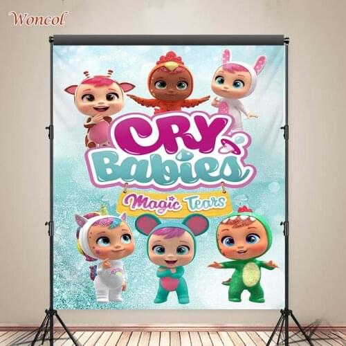 Woncol Cry Baby Magic Tears Photography Backgrounds Child Birthday Photo Backdrops Custom Banners Poster Vinyl Photo Booth Props