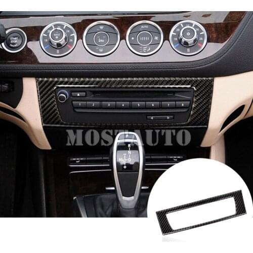 For BMW Z4 E89 Carbon Fiber Inner Center Console CD Panel Trim Cover 2009-2016 1pcs Car Accessories Interior Car Decor Car Trim