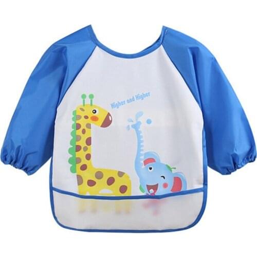 Unisex Infant Toddler Baby Waterproof Long Sleeved Bib Burp Cloths Newborn Kids Cloths Cartoon Smock Feeding Accessories