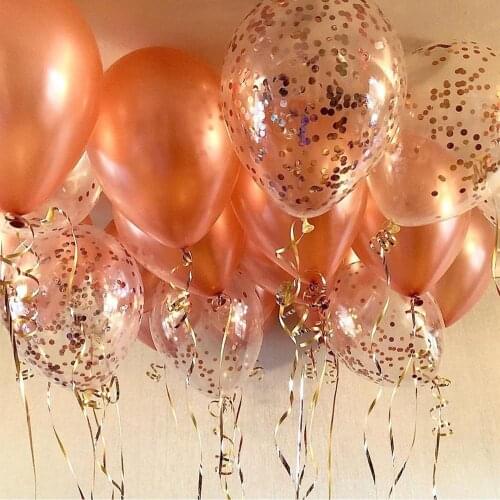 18pcs 10/12 inch White and Gold Balloon metallic wafer Balloons For Party Decorations Wedding Birthday Party Supplies