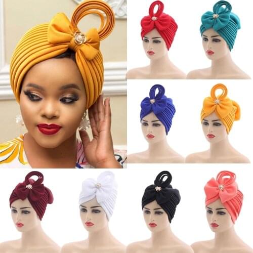 2021 Solid Folds Pearl Muslim Turban Scarf Women Islamic Inner Hijab Caps Arab Wrap Head Femme Musulman Turbante Mujer