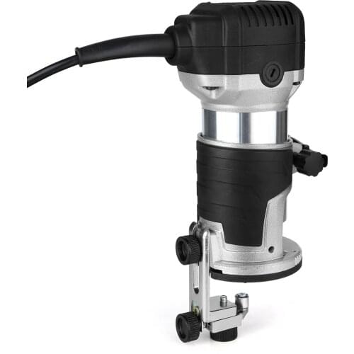 220V 2000W Handheld Wood Router 6 Variable Speed Electric Hand Trimmer with 6.35mm/ 8mm Replaceable Collets Laminate Palm Router