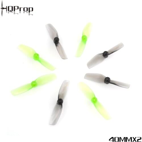 24PCS/12PAIR HQ HQPROP Micro Whoop Prop Poly Carbonate 40MM 2-Blade 1.6inch PC Propeller For Happymodel Moblite7 RACING DRONE