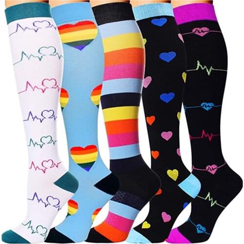 3/5/6/7/8 Pairs Stocks Set Mens Fancy Sport Stockings For Basketball Hiking Soccer Running Outdoor High Socks With Print