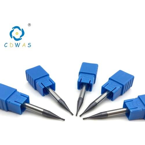 5pcs End mills 4Flute HRC50 diameter 1MM D1X3X4X50L Carbide Cutting Tool Spiral Bit CNC machine milling cutter for metalworking