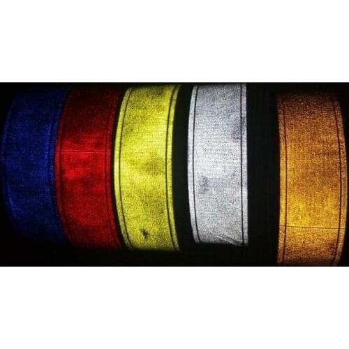 5CM*50M FlashingTiny Star Night Light Reflective PVC Tape Garment Sewing Auxiliary Materials Fluorescent Warning Clothing Belt