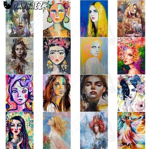 Abstract Girl Diamond Painting 5D Diy Graffiti Cross Stitch Mosaic Character Picture Sticker Diamond Embroidery Handmade Art