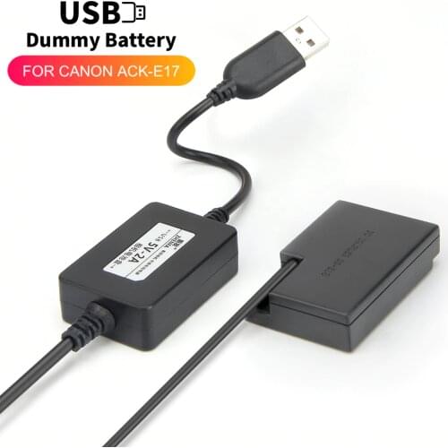 ACK-E18 DR-E18 Power Adapter USB cable LP-E17 Dummy Battery for Canon EOS 750D 760D 77D 800D 200D Rebel SL2 Kiss X8i T6i T6S
