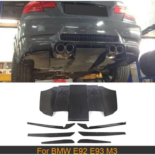 Car Rear Bumper Diffuser Lip Spoiler for BMW E92 Coupe E93 Convertible M3 2008 - 2013 Rear Bumper Diffuser Lip Chin Carbon Fiber
